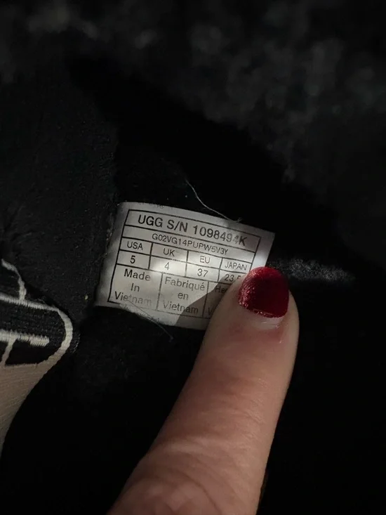 UGG Black Plush Slide Sandals with Branded Elastic Heel - Picture 8 of 8